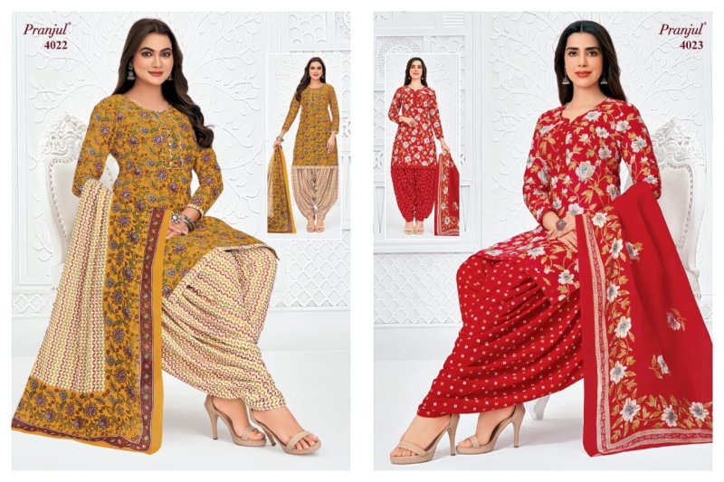 Priyanshi Vol 40 By Pranjul Printed Cotton Dress Material